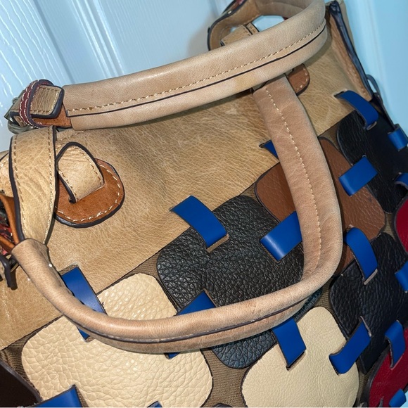 Charmes leather patchwork tote crossbody - Picture 8 of 14